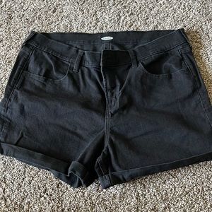 Old navy black denim shorts size 16